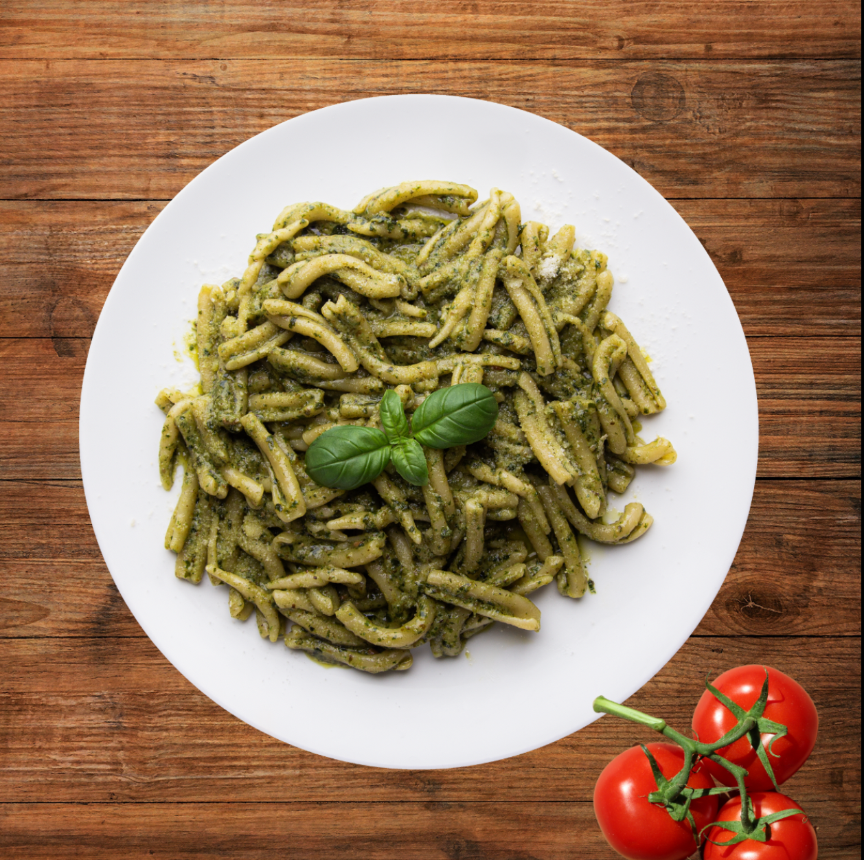 Glutenfreie Maccheroni mit Pesto