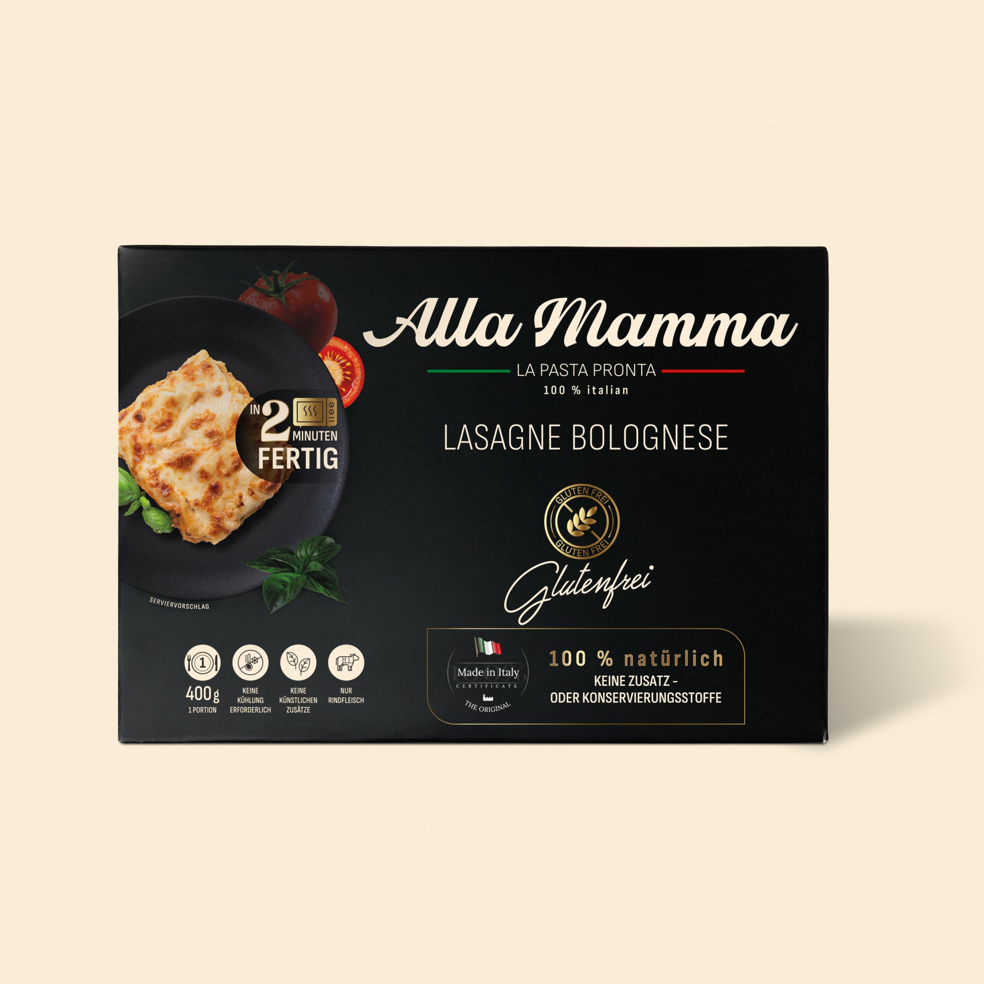 Glutenfreie Lasagne Bolognese