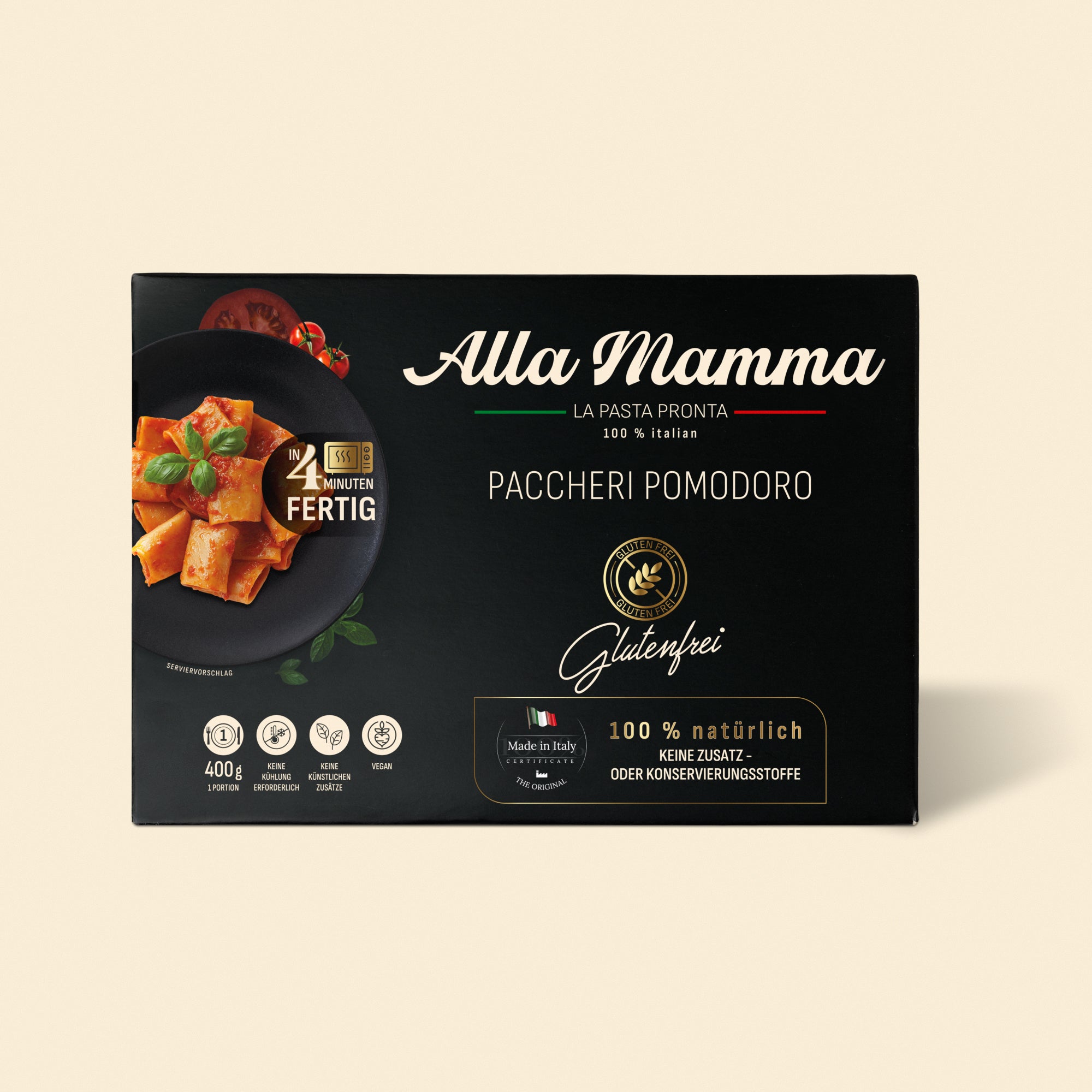 Glutenfreie Paccheri Pomodoro
