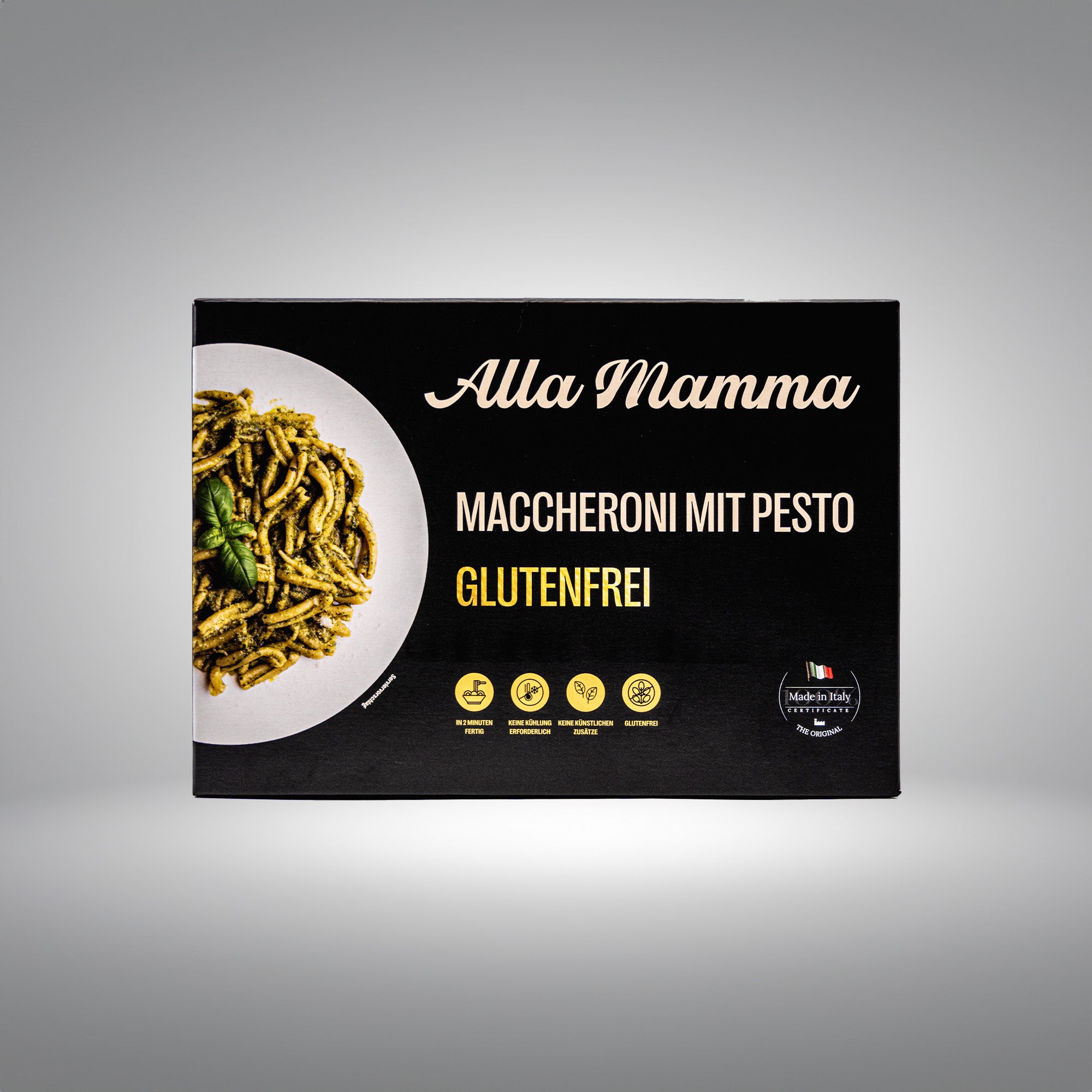 Glutenfreie Maccheroni mit Pesto